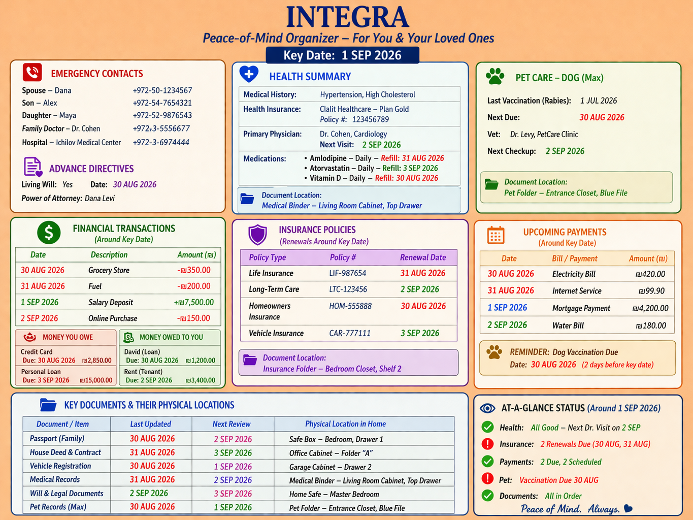 INTEGRA PIM Organizer
